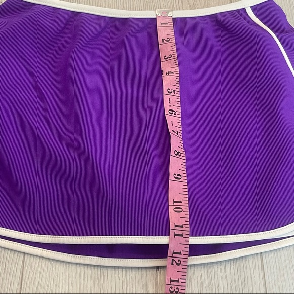 Lands’ End Purple Swim Wrap Skirt Bottoms with Built in Briefs Size 12 - Picture 4 of 10